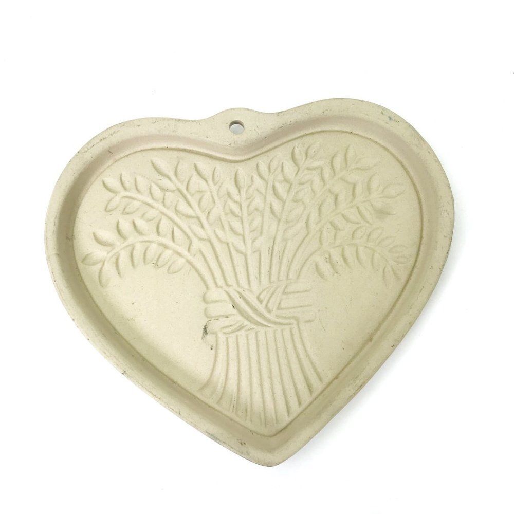Cookie Mold The Pampered Chef BOUNTIFUL HEART Cookie Press 2004 Stoneware